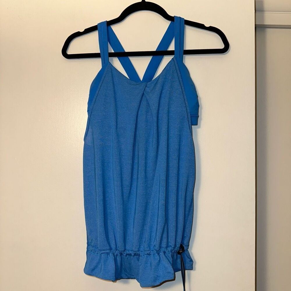 Lululemon Womens Rest Less Tank Top Cornflower Blue No Size EUC
